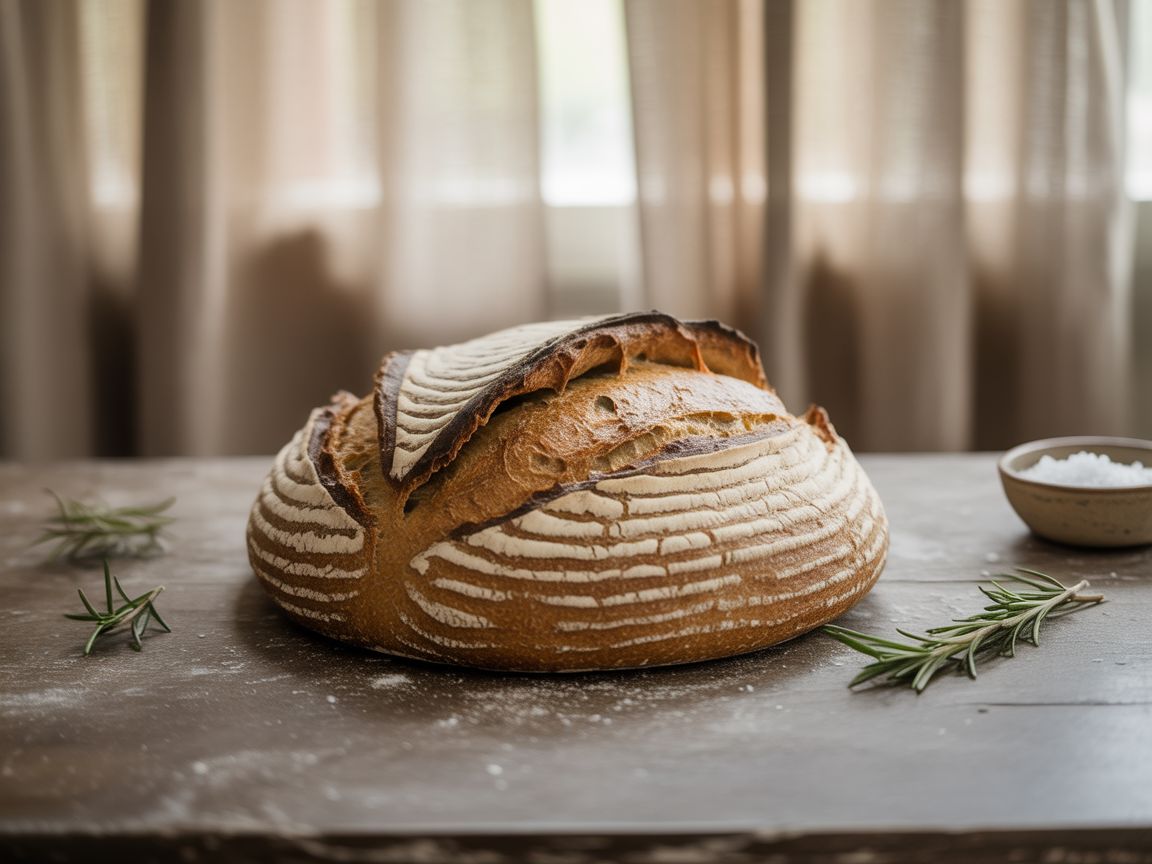 Rustikales Bauernbrot mit Sauerteig
