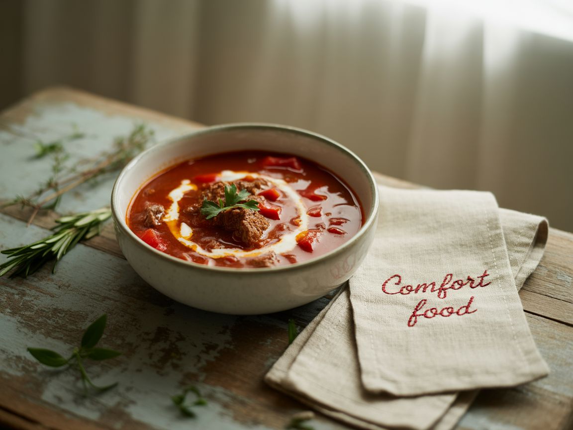 Deftige Gulaschsuppe nach deutscher Art